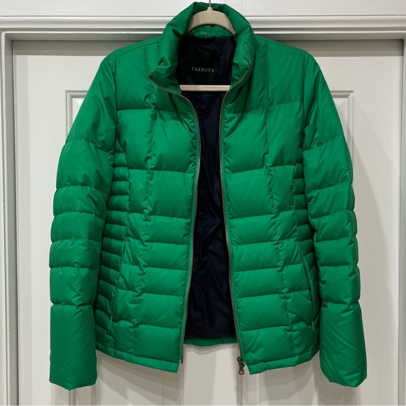Talbots Puffer Coat, Bright Jade, size S. - Picture 4 of 8